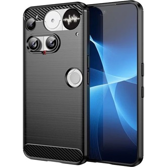 Nothing Phone (3) GIGAPACK Szilikon telefonvédő ütésállóság, karbon minta, FEKETE