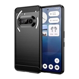 Nothing Phone GIGAPACK Szilikon telefonvédő ütésállóság, karbon minta, FEKETE