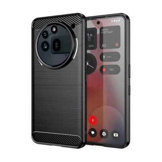 Nothing Phone GIGAPACK Szilikon telefonvédő ütésállóság, karbon minta, FEKETE