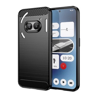 Nothing Phone Gigapack Szilikon telefonvédő ütésállóság, karbon minta, FEKETE