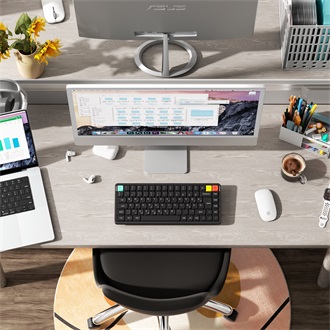 NuPhy Air75 V3 Bluetooth / vezeték nélküli magyar Gateron Blush nano mechanikus billentyűzet fekete