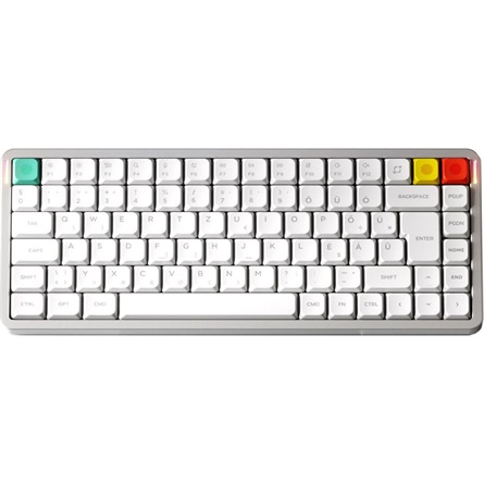 NuPhy Air75 V3 Bluetooth / vezeték nélküli magyar Gateron Brown nano mechanikus billentyűzet fehér