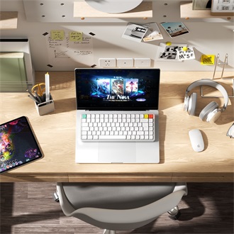 NuPhy Air75 V3 Bluetooth / vezeték nélküli magyar Gateron Red nano mechanikus billentyűzet fehér