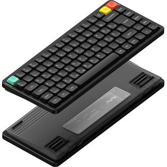 NuPhy Air75 V3 Bluetooth / vezeték nélküli magyar Gateron Red nano mechanikus billentyűzet fekete