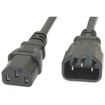 OEM C14 -> C13 M/F tápkábel 1.8m fekete