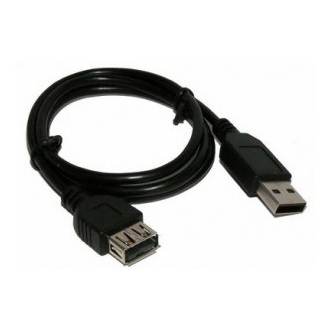 OEM USB-A 2.0 - USB-A 2.0 M/F adatkábel hosszabbító 0.6m fekete