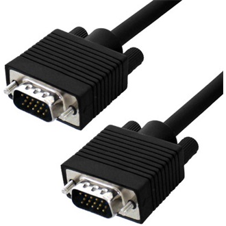 OEM VGA M/M video jelkábel 2m árnyékolt réz fekete