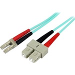 StarTech LC Duplex -> SC Duplex M/M adatkábel 1m türkiz OM3 Multimode, 50/125µm