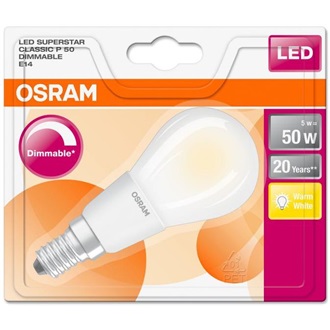 Osram Superstar 806lm meleg-fehér E14 kis gömb LED fényforrás