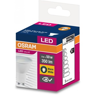 Osram Value 350lm meleg-fehér GU10 spotlight LED fényforrás