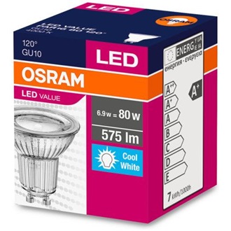 Osram Value 575lm természetes-fehér GU10 spotlight LED fényforrás