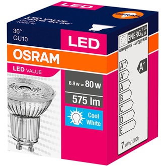 Osram Value 575lm természetes-fehér GU10 spotlight LED fényforrás