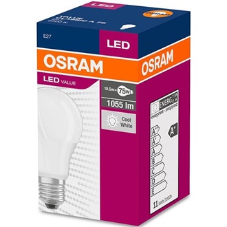 Osram Value 1055lm hideg-fehér E27 körte LED fényforrás