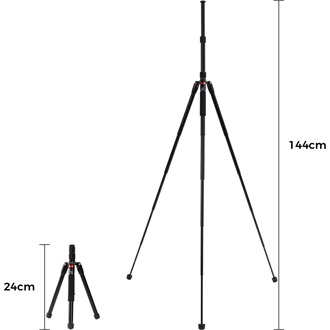 Obsbot Foldable Lightweight kamera tartó tripod állvány fekete 24-144cm