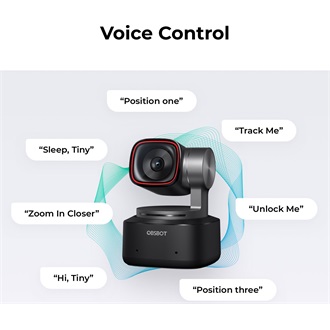 Obsbot Tiny 2 webkamera fekete AI-Powered PTZ