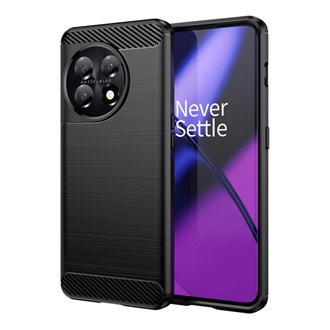 OnePlus 11 5G Gigapack szilikon telefonvédő ütésállóság, karbon minta, FEKETE