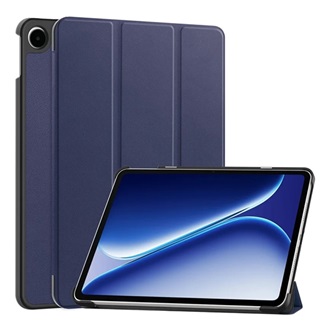 OnePlus Pad Go 2 5G / Pad Go 2 WiFi GIGAPACK Tok álló, bőr hatású aktív FLIP, asztali tartó, SÖTÉTKÉK