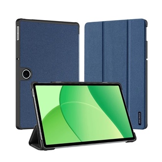 OnePlus Pad Lite DUX DUCIS DOMO tok álló, bőr hatású aktív FLIP, textil minta, SÖTÉTKÉK