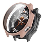 OnePlus Watch 3 43mm GIGAPACK Műanyag keret BUMPER, ütésállóság + kijelzővédő üveg, RÓZSASZÍN