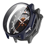 OnePlus Watch 3 43mm GIGAPACK Műanyag keret BUMPER, ütésállóság + kijelzővédő üveg, SÖTÉTKÉK