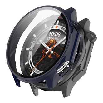 OnePlus Watch 3 43mm GIGAPACK Műanyag keret BUMPER, ütésállóság + kijelzővédő üveg, SÖTÉTKÉK