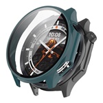 OnePlus Watch 3 43mm GIGAPACK Műanyag keret BUMPER, ütésállóság + kijelzővédő üveg, SÖTÉTZÖLD