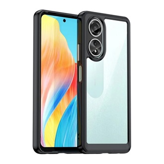 Oppo A58 4G Gigapack Szilikon telefonvédő ütésállóság, átlátszó hátlap, FEKETE
