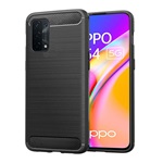 Oppo A74 5G Gigapack szilikon telefonvédő ütésállóság, karbon minta, FEKETE