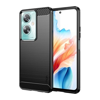 Oppo A79 5G MOFI szilikon telefonvédő ütésállóság, karbon minta, FEKETE