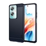 Oppo A79 5G MOFI szilikon telefonvédő ütésállóság, karbon minta, SÖTÉTKÉK