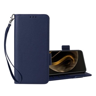 Oppo Reno 12 5G Gigapack Tok álló, bőr hatású FLIP, prémium + kézpánt, SÖTÉTKÉK