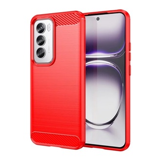 Oppo Reno 12 Pro 5G Gigapack Szilikon telefonvédő ütésállóság, karbon minta, PIROS