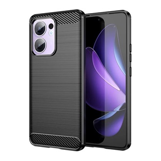Oppo Reno 13 F 5G GIGAPACK Szilikon telefonvédő ütésállóság, karbon minta, FEKETE