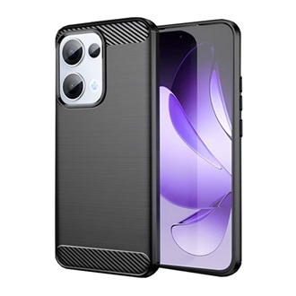 Oppo Reno 13 GIGAPACK Szilikon telefonvédő ütésállóság, karbon minta, FEKETE