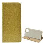 Oppo Reno 4 Z 5G Gigapack tok álló, bőr hatású FLIP, csillogó, ARANY