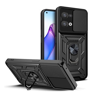 Oppo Reno 8 Gigapack Defender szilikon telefonvédő ütésállóság, kameravédő, FEKETE