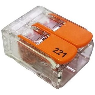 Optonica WAGO 221-412 Vezeték Összekötő 2-csatlakozós 0,08 2,5mm2+4mm2 32A 400V kábelcsatlakozó 1db