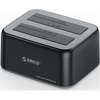 Orico 6829C3-C-EU-BK 2.5/3.5" SATA3 USB-A 3.2 Gen2×1 USB-C 3.2 Gen2×1 dokkoló fekete
