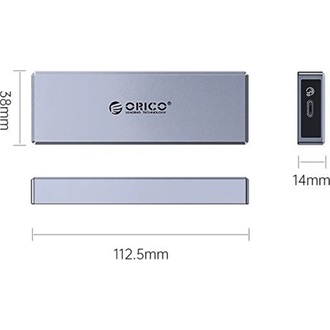 Orico CM2C3 M.2 2280 SATA3 USB-C külső ház szürke