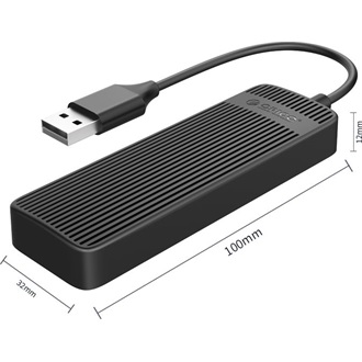 Orico FL02 4-portos USB2.0 hub fekete