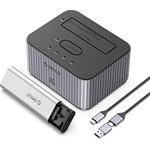 Orico IT28E-C-EU-GY M.2/2.5"/3.5" PCIe NVMe / SATA3 USB-A 3.2 Gen2×1 USB-C 3.2 Gen2×1 külső ház szürke