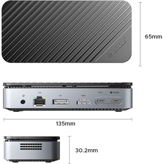 Orico M2P11-BK 12-port M.2 NVMe 100W USB-C dokkoló szürke