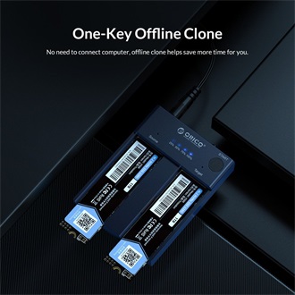 Orico M2P2-C3-C-EU-GY M.2 2280 PCIe NVMe USB-A 3.2 Gen2×1 USB-C 3.2 Gen2×1 dokkoló szürke