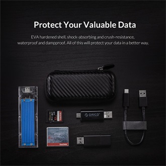 Orico M2PH01-BK M.2 2280 HDD/SSD tok fekete