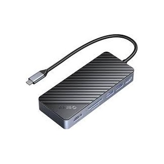Orico OM28PR-G2-BK 8-port M.2 NVMe 100W USB-C dokkoló szürke