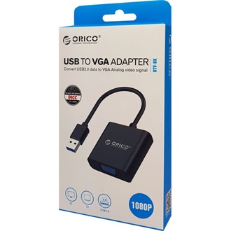 Orico USB-A 3.0 -> VGA M/F adapter fekete