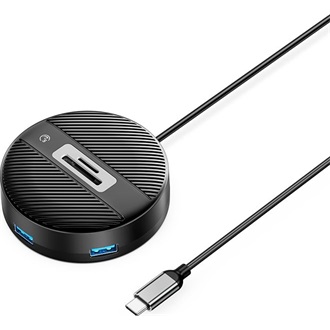 Orico ORICO-YS5-C3 Round 4-portos USB-C USB3.0 hub fekete (SD/TF)