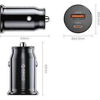 Orico PM-30-1A1C 30W univerzális autós töltő adapter fekete