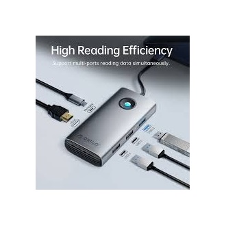 Orico PW11-6P-GY 6-port 100W USB-C dokkoló szürke
