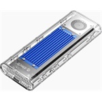 Orico TCM2-G20 M.2 2280 PCIe NVMe USB-C 3.2 Gen2×1 külső ház átlátszó-kék